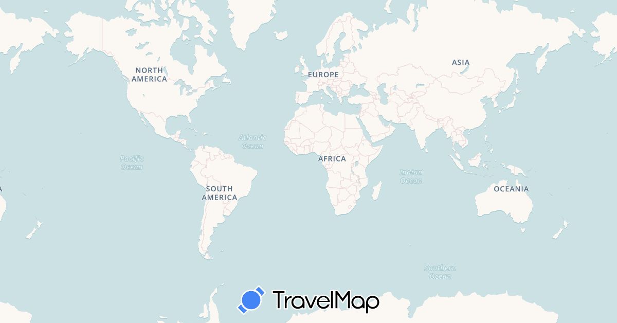 TravelMap itinerary: driving, plane in Brunei, Indonesia, Cambodia, Laos, Myanmar (Burma), Malaysia, Philippines, Singapore, Thailand, East Timor, Vietnam (Asia)